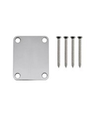 Plaque de manche Fender originale, pour guitare et basse, sans logo, chrome