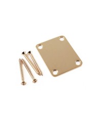 Fender Genuine Replacement neck plate, guitar and bass, no logo, Gold