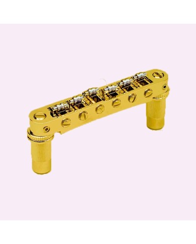 TonePros Nashville Gold Steg mit Rollenreitern, breite metrische Einschlaghülsen