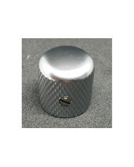 1 gerändelter Telecaster Dome-Metallknopf, satiniertes Chrom, für 6,35 mm (1/4") Potis