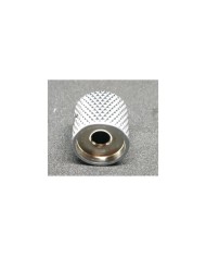 1 gerändelter Telecaster Dome-Metallknopf, satiniertes Chrom, für 6,35 mm (1/4") Potis