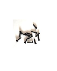12 Vis Noires standard 2,1 mm x 10 mm pour mécaniques pour guitare éléctrique