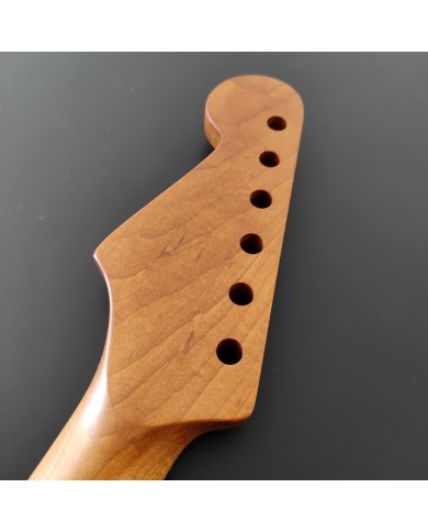 Manche Stratocaster érable torréfié et touche palissandre, verni satin nitro
