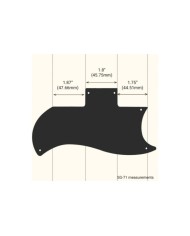 Black 3ply Half Face Pickguard for Gibson SG SG 1971-2018 or 1961 Reissue