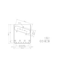 Gotoh Telecaster-Saitenhalter Chrom Messingreiter