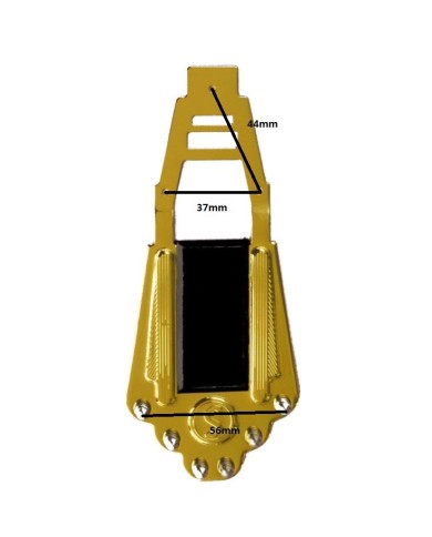 Selmer Manouche Style Gipsy Jazz Saitenhalter, Gold, schwarze Kunststoffplatte