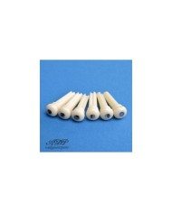 6 Galalith-Bridgepins 5,5 mm für Akustikgitarre