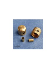 2 Boutons Tele Dome Knobs Brass 18mm 1/4"