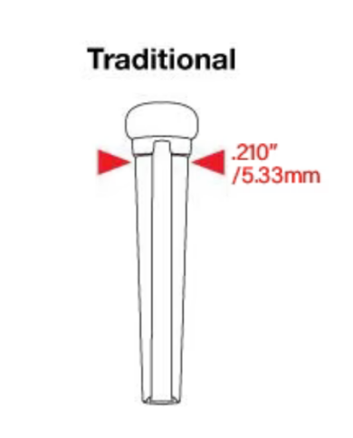 Set traditionelle schwarze Tusq Stegstecker 5.33mm (6 Stück) mit MOP-Einlagen