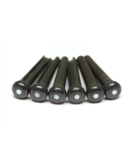 Set traditionelle schwarze Tusq Stegstecker 5.33mm (6 Stück) mit MOP-Einlagen