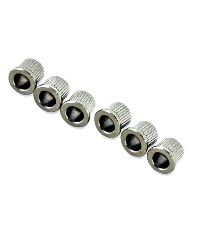 6 Saitenhülsen Gotoh Nickel 8.3mm für Telecaster mit Saitenführung durch den Korpus