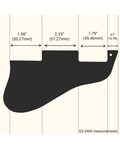 Schwarze 3-lagige Short-Pickguardplatte für ES-335 Gitarre