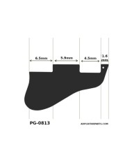 Langes schwarzes 5-lagiges Pickguard für Humbucker im Stil der Gibson ES-335, 345, 355...