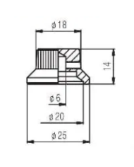 3 Boutons Chapeau Metal chrome Style Stratocaster