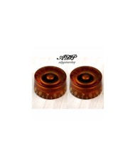 2 Boutons Speed Knobs Ambre pour pots metric 18 splines