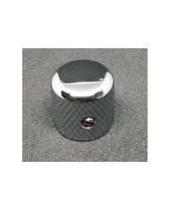 1 Telecaster Dome-Knopf, Chrom, Rändelung, für 6-mm-Potis