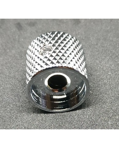 1 Telecaster Dome-Knopf, Chrom, Rändelung, für 6-mm-Potis