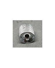 1 Telecaster Dome-Knopf, Chrom, Rändelung, für 6-mm-Potis