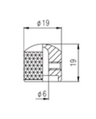 1 Chrome Big Grip Telecaster Metal Dome Knobs for 6mm Pots