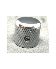 1 Telecaster Dome-Knopf, Chrom, Rändelung, für 6-mm-Potis