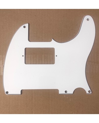 Schlagbrett Weiß, 3-lagig, 5 Löcher für Telecaster mit Humbucker