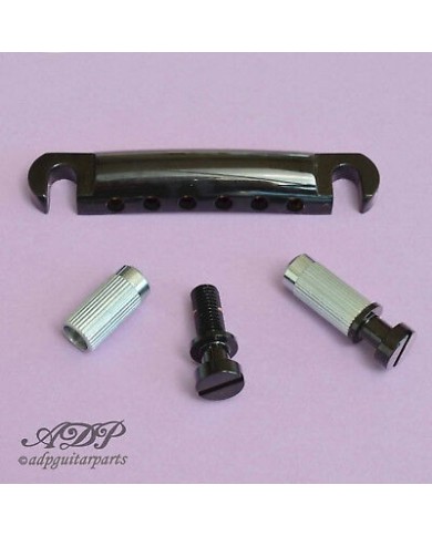 Saitenhalter + Brücke Gotoh GE101Z StopTail +GE103B Tunomatic Bridge Schwarz