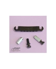 Bridge + Stoptail Gotoh GE103B + GE101Z  Style Tune-O-matic Metric Black Chrome