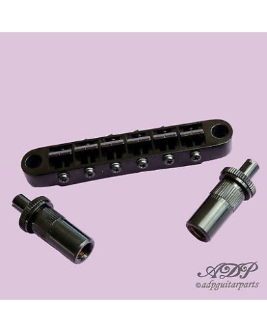 Saitenhalter + Brücke Gotoh GE101Z StopTail +GE103B Tunomatic Bridge Schwarz
