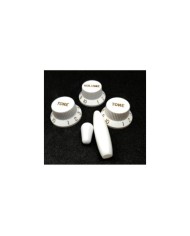 Set Blanc Stratocaster : 3 Boutons controle UFO + Tremolo + Switch, Métrique