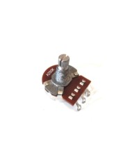 Potentiometer 24 Splines (US) Alpha 250 kOhm Audio (log), geschlitzte Achse 6mm, metrisches Gewinde 8 mm