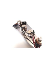 Pre-wired control plate for Jazz Bass, chrome