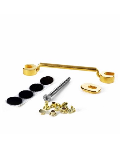 Goldene Andruckrolle + Scharnierplatte, TOWNER Adapter ohne Bohren für BIGSBY