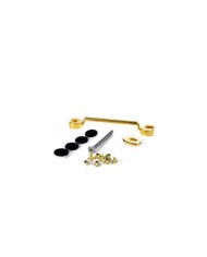Goldene Andruckrolle + Scharnierplatte, TOWNER Adapter ohne Bohren für BIGSBY