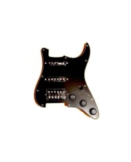 Black loaded pickguard, Strat HSS, ceramic pickups