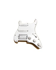 Weißes vorverkabeltes HSS Strat Schlagbrett mit Alnico V Keramik-Pickups