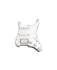 Weißes vorverkabeltes HSS Strat Schlagbrett mit Alnico V Keramik-Pickups