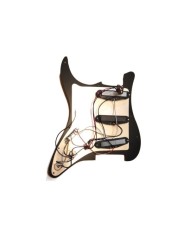Black loaded pickguard, Strat SSS, ceramic pickups