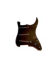 Pickguard noir précâblé SSS Strat, micros à aimant céramique