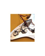 White loaded pickguard, Strat SSS, ceramic pickups