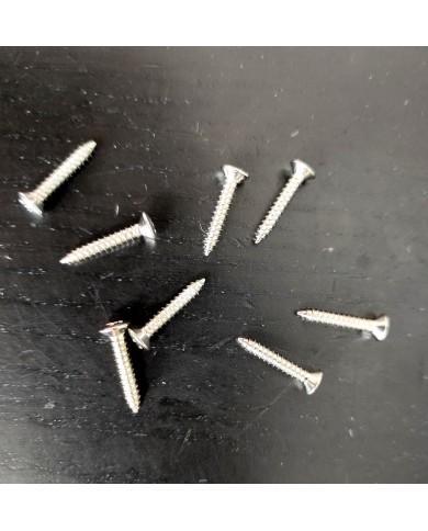 8 Schrauben Nickel 2.5 x 15mm für Tonabnehmerrahmen im Gibson-Stil und Saitendurchführungen