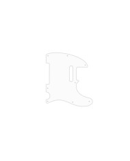 Pickguard Blanc fin 060" Telecaster Vintage USA 1ply 5 trous