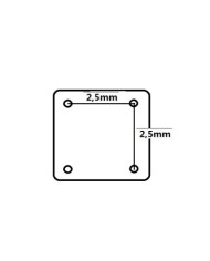 Plaque jack carrée profilée WD pour Gibson Les Paul