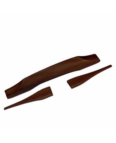 Selmer Moustache Manouche-Steg aus Ebenholz, Jazz-Steg mit Schnurrbart, 126x18mm