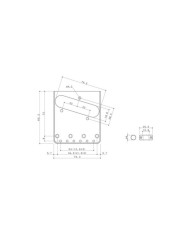 All Parts® Tele Bigbsy bridge plate with gotoh intune saddles