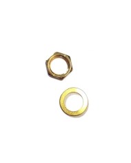 1 goldene Mutter + 1 goldene Unterlegscheibe für Potentiometer im metrischen Format