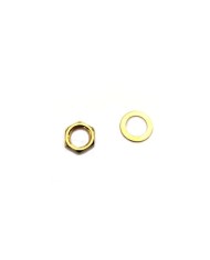 1 goldene Mutter + 1 goldene Unterlegscheibe für Potentiometer im metrischen Format