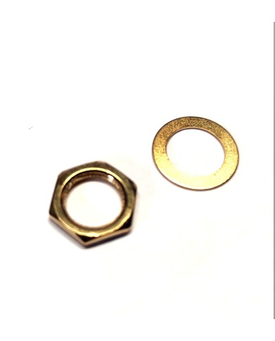 1 goldene Mutter + 1 goldene Unterlegscheibe für Potentiometer im metrischen Format