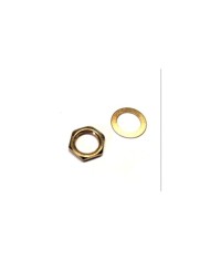 1 goldene Mutter + 1 goldene Unterlegscheibe für Potentiometer im metrischen Format
