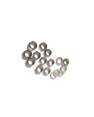 10 Muttern + 10 vernickelte Unterlegscheiben für Potentiometer im Imperial-Format (US)
