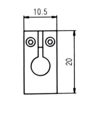 1 moderner Zink/Chrom-Saitenreiter im Tele-/Strat-Stil, 10.5 mm